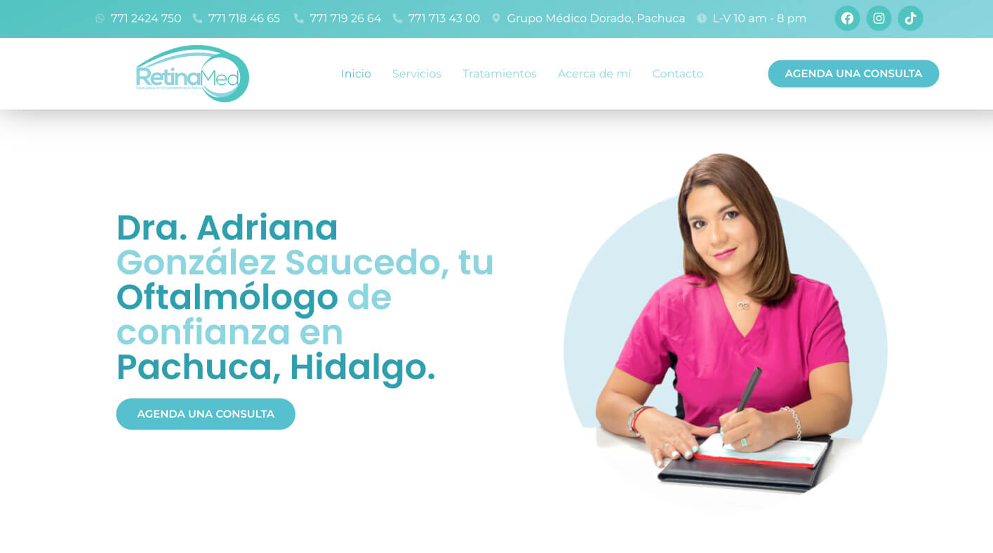 Ejemplo sitio 1 de Médicos empresarios