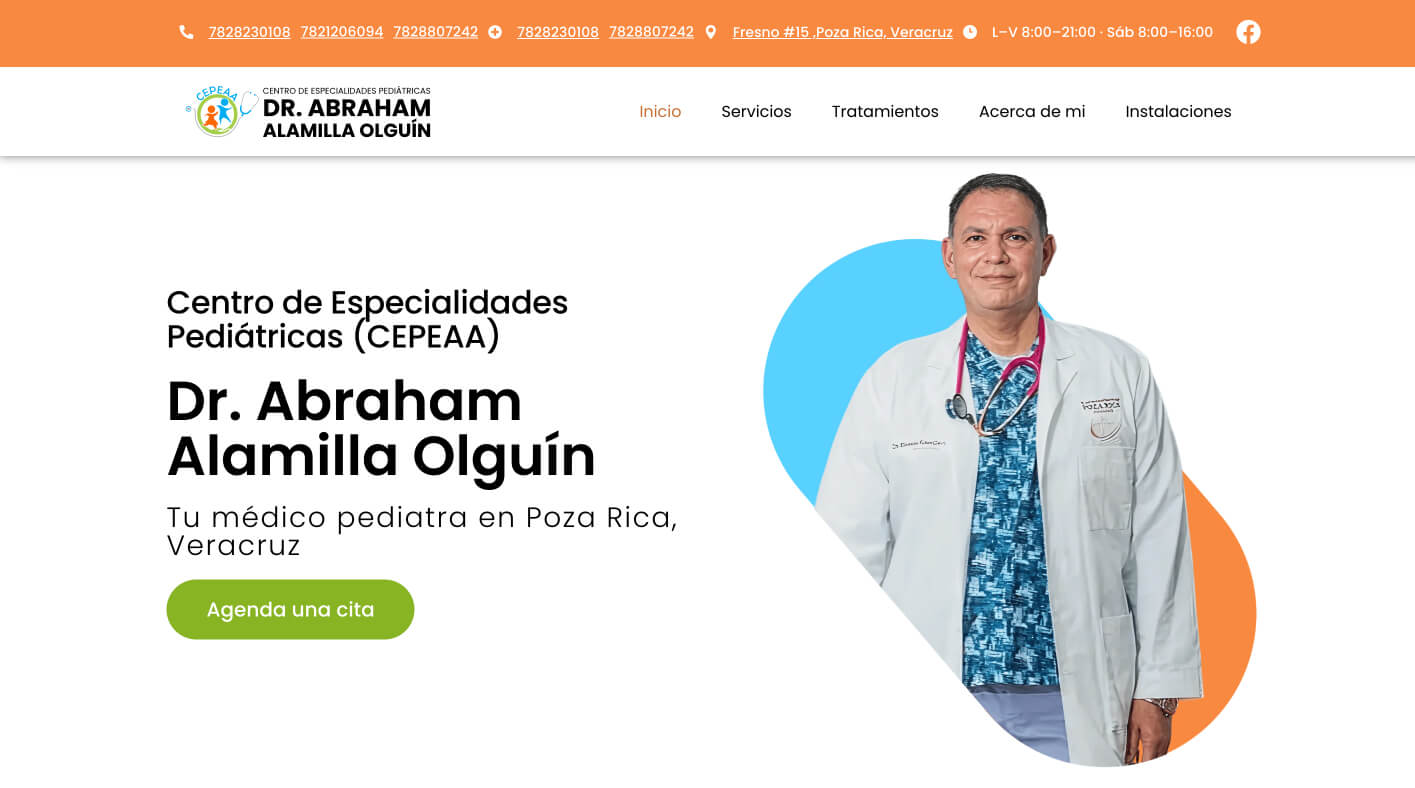Ejemplo sitio 3 de Médicos empresarios